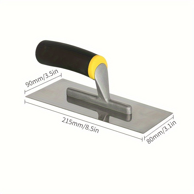 1pc Fine Finish Plastering Trowel Hi Lift Handle Blade 215mm X 80 90mm
