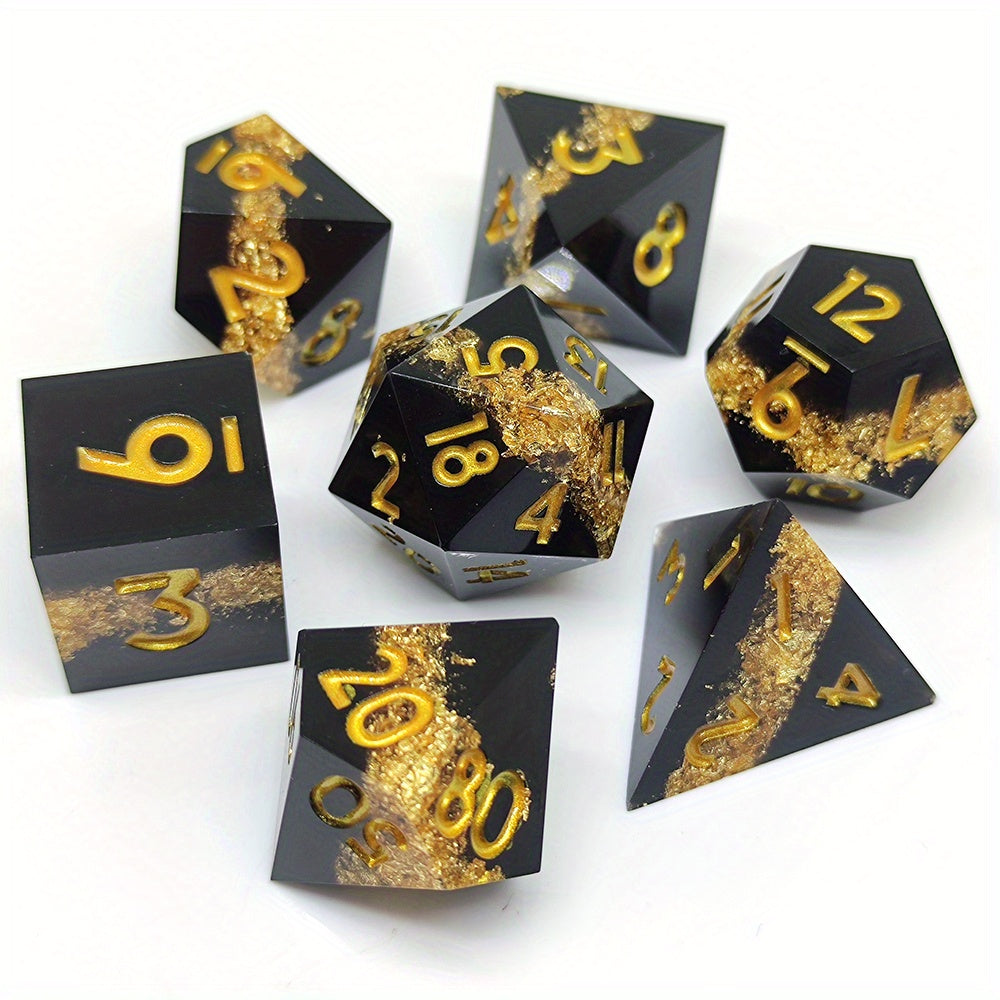 7 Piece Resin Dice Set for Table & Role Playing Games