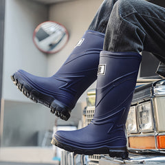 High Top Women's Rain Boots Stylish Waterproof Footwear