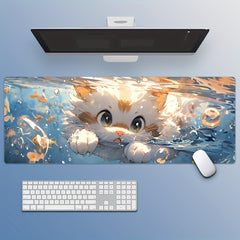 Anime Cat Mouse Pad Oversized Non-slip Table Mat