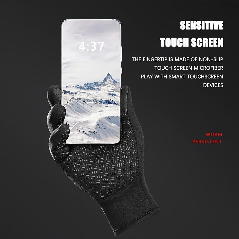 Winter Men's Gloves Touchscreen Sport Fishing Skiing Cycling Snowboard Zipper