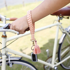 Bohemian Tassel Wrist Strap Keychain, Pastoral Style Key Accessories