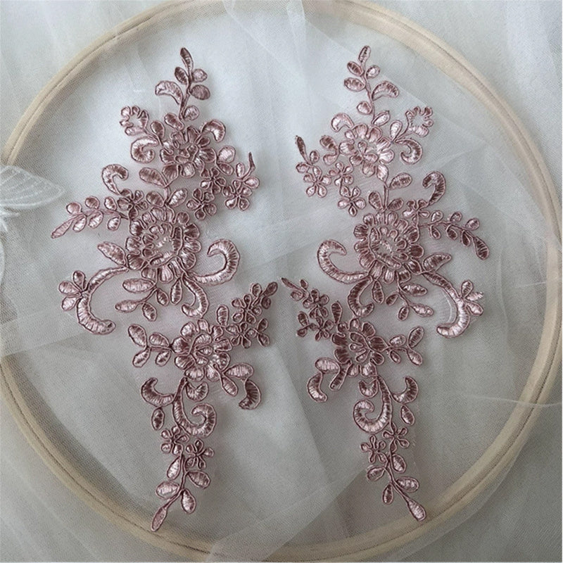 Colorful Car Bone Pair Flower Lace Wedding Dress Accessories