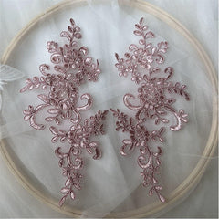 Colorful Car Bone Pair Flower Lace Wedding Dress Accessories