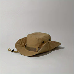Foldable Bucket Hat Sun Hat Drawstring Boonie Hat Wide Brim Cap