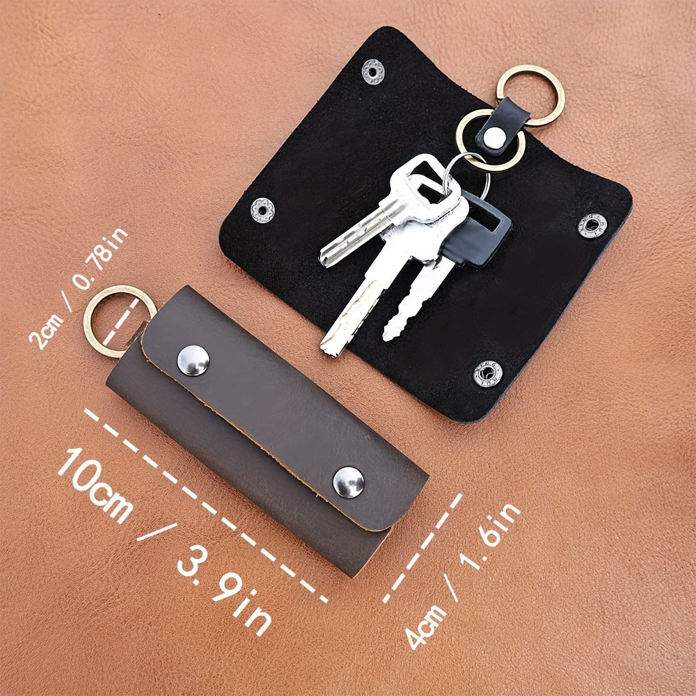 Men's Cowhide Key Chain Portable Retro Waist Hanging Keychain