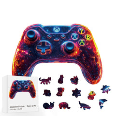 Colorful Game Console Wooden Puzzle Animal Shape Creative Decoration Gift