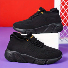Men's Lace-Up Running Shoes Lightweight Breathable Sneakers