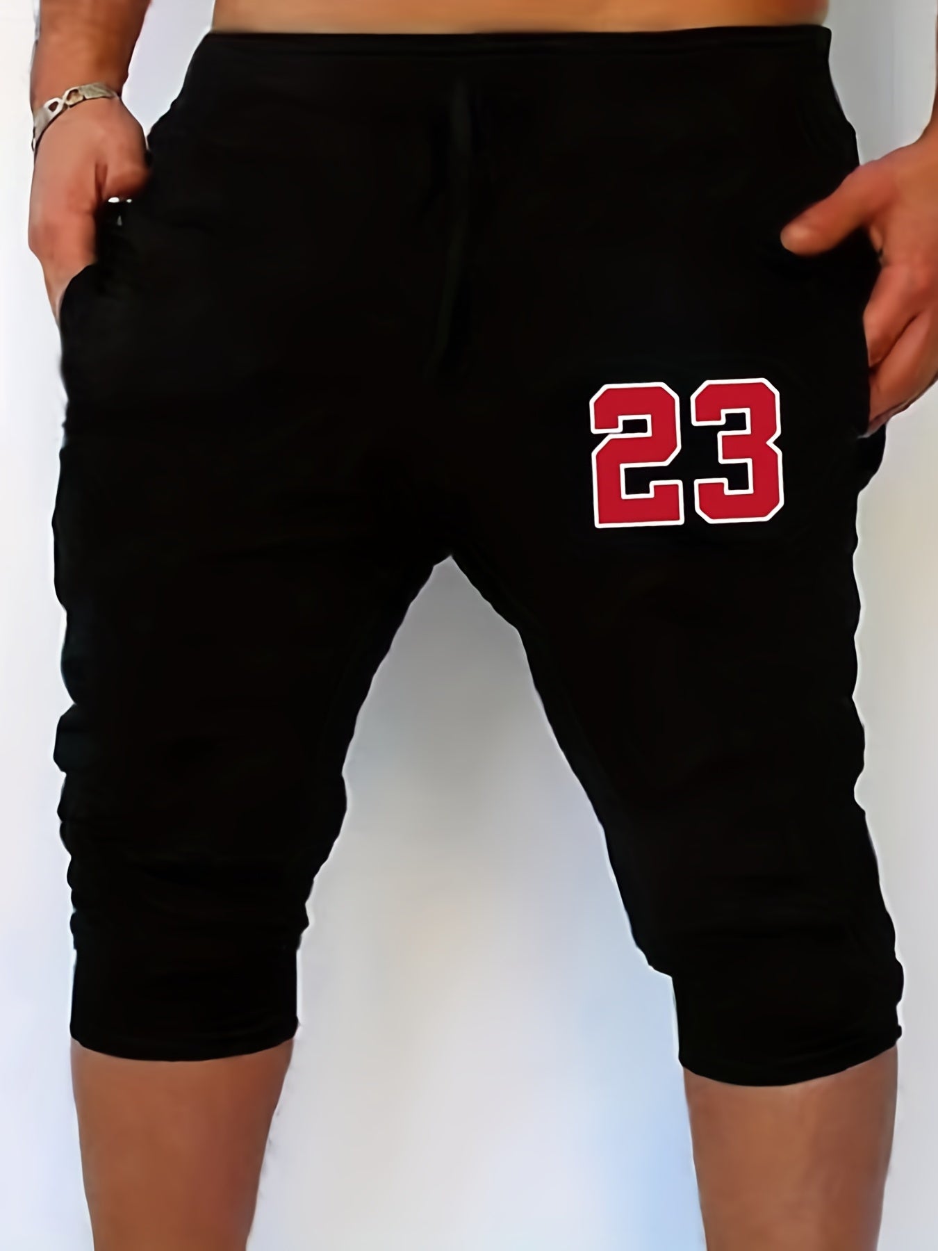 Men's Solid Comfy Shorts Elastic Waist Drawstring