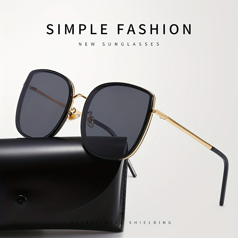 Large Square Frame Men's Sunglasses For Street Photography