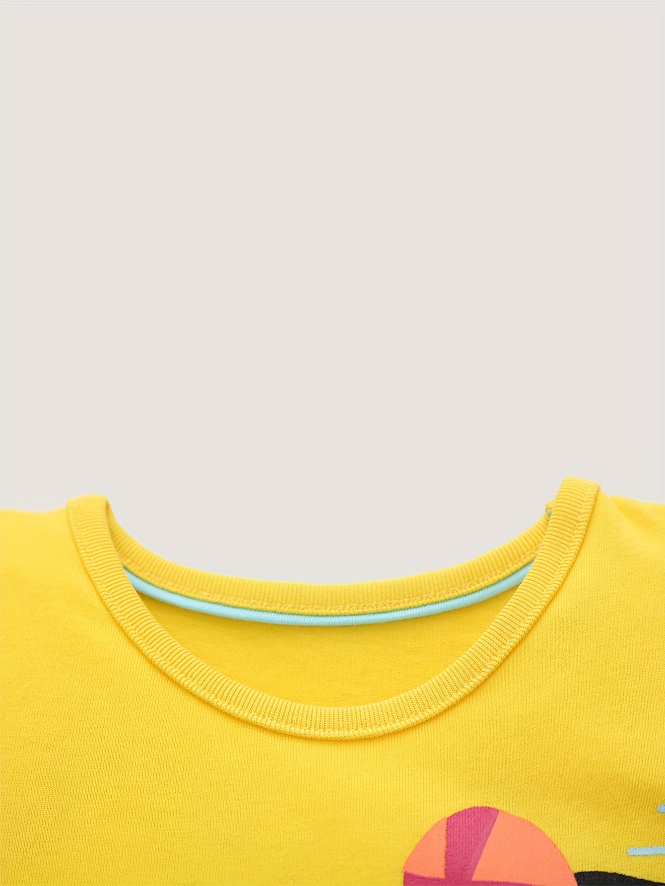 100% Cotton Cartoon Bicycle Girl Print Tee
