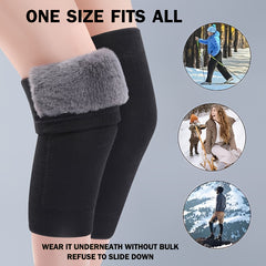 Outdoor Winter Rabbit Fur Warm Knee Pads - Prevent Cold Legs