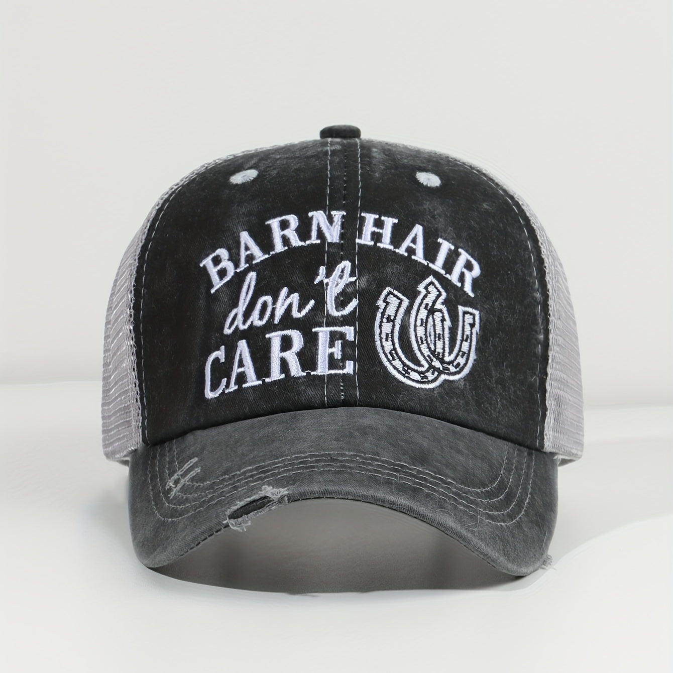Barn Hair Dont Care Trucker Hat Breathable Mesh Baseball Cap