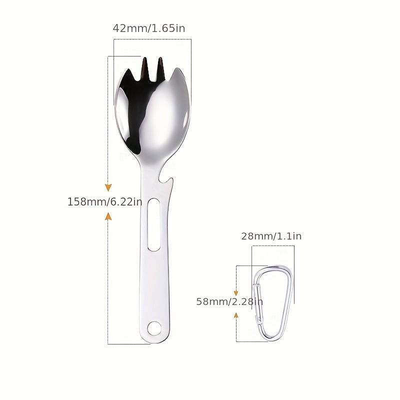 Portable Outdoor Tableware Set with Stainless Steel Chopsticks Spoon and Fork