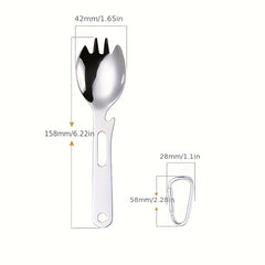 Portable Outdoor Tableware Set with Stainless Steel Chopsticks Spoon and Fork
