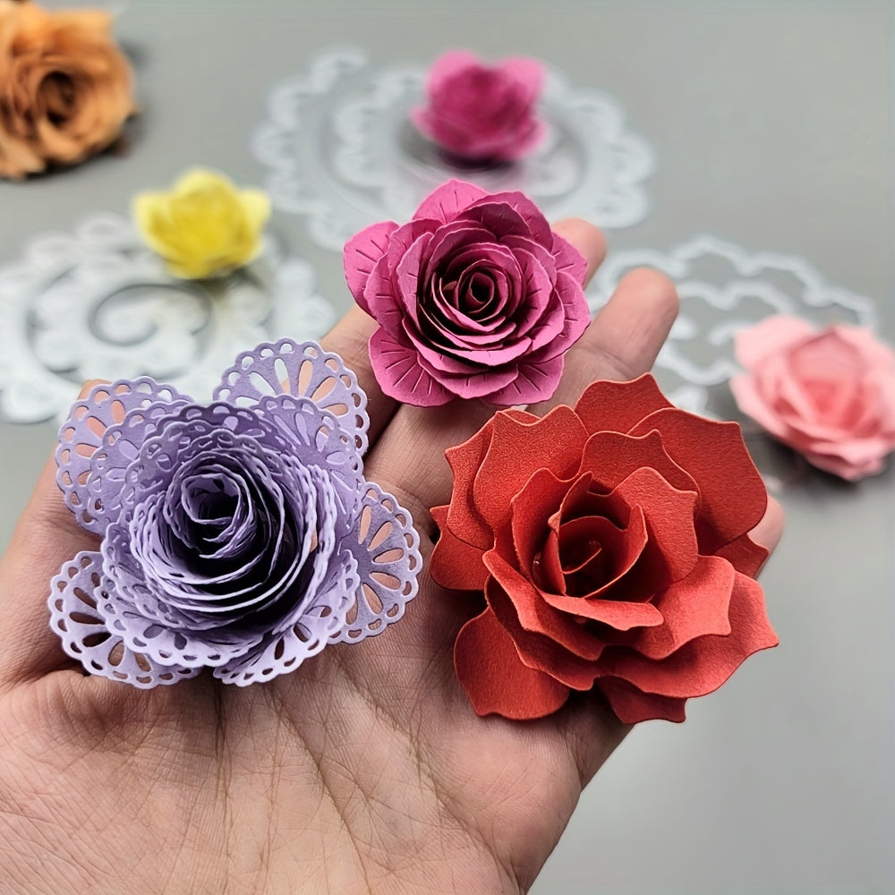 1pc Spiral Flower Metal Cutting Dies for Scrapbooking DIY Cards Craft Decor