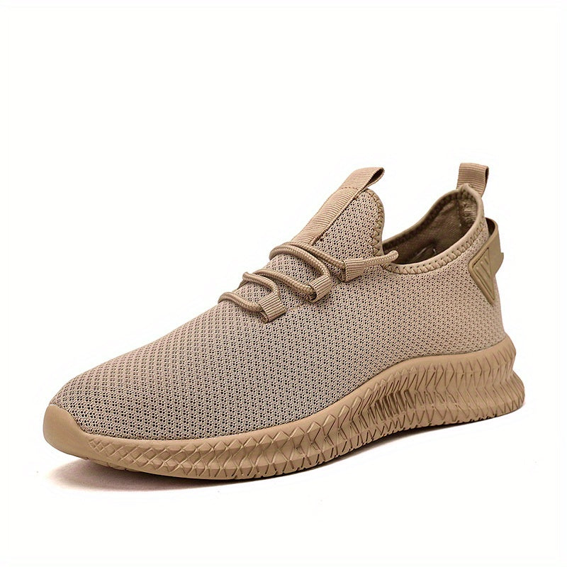 Men's Knit Lace Up Casual Shoes Lightweight Comfy Sneaker