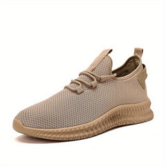 Men's Knit Lace Up Casual Shoes Lightweight Comfy Sneaker
