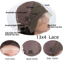 Deep Curly 13x4 Lace Front Human Hair Wig Preplucked with Baby Hair