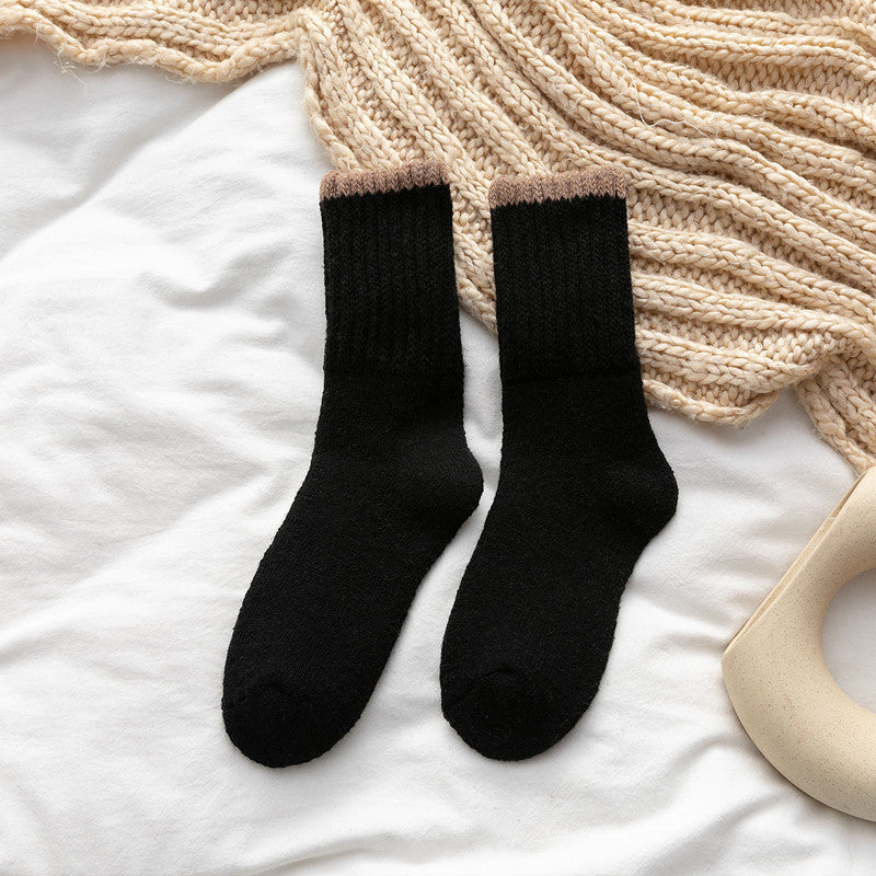 Vintage Warm Winter Socks Cozy Soft Knit Crew Socks