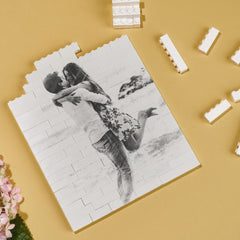 Custom Photo Puzzle with Your Own Picture - Building Blocks Birthday
