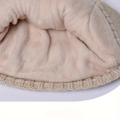 Winter Velvet Thickened Knitted Hat Ear Protection Beanie Hats