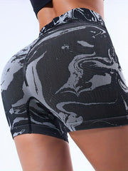 Printed Hip Lifting Yoga Shorts Quick Drying Sports Shorts Women's Activewear