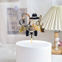 Father's Acrylic Cake Plug - Love Dad Birthday Decoration