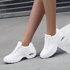 Women's Casual Dance Shoes Air Cushion Weaving Sneakers Arch Support