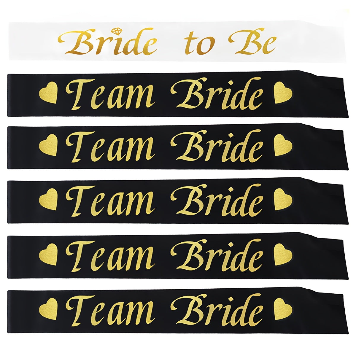 Bridal Shower Sashes Set Bride to Be & Team Bride for Hen Party
