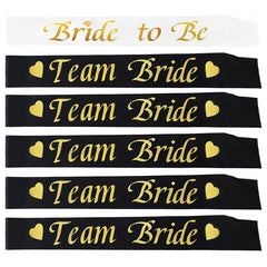 Bridal Shower Sashes Set Bride to Be & Team Bride for Hen Party