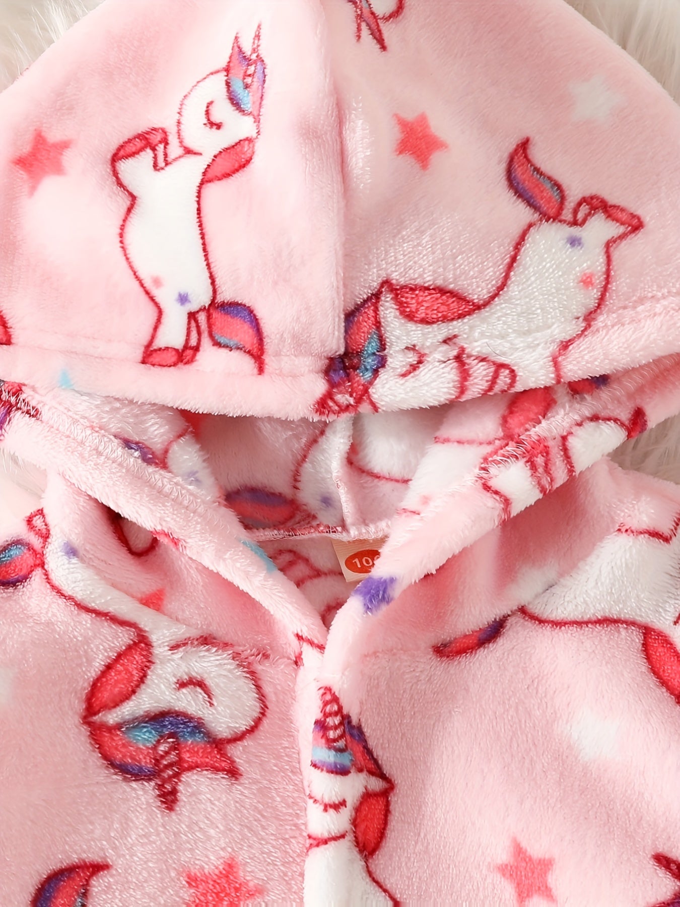 Toddler Unicorn Hooded Bathrobe Flannel PJ