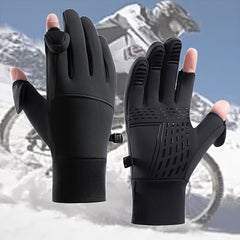 Men's Waterproof Cycling Gloves Fleece Lining Touch Screen Skiing Running