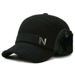 Winter Ear Protection Hat Warm Baseball Cap For Elderly Men