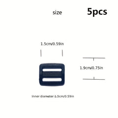 5pcs Backpack Waist Bag Adjustment Buckle Plastic Elastic Bag Accessories