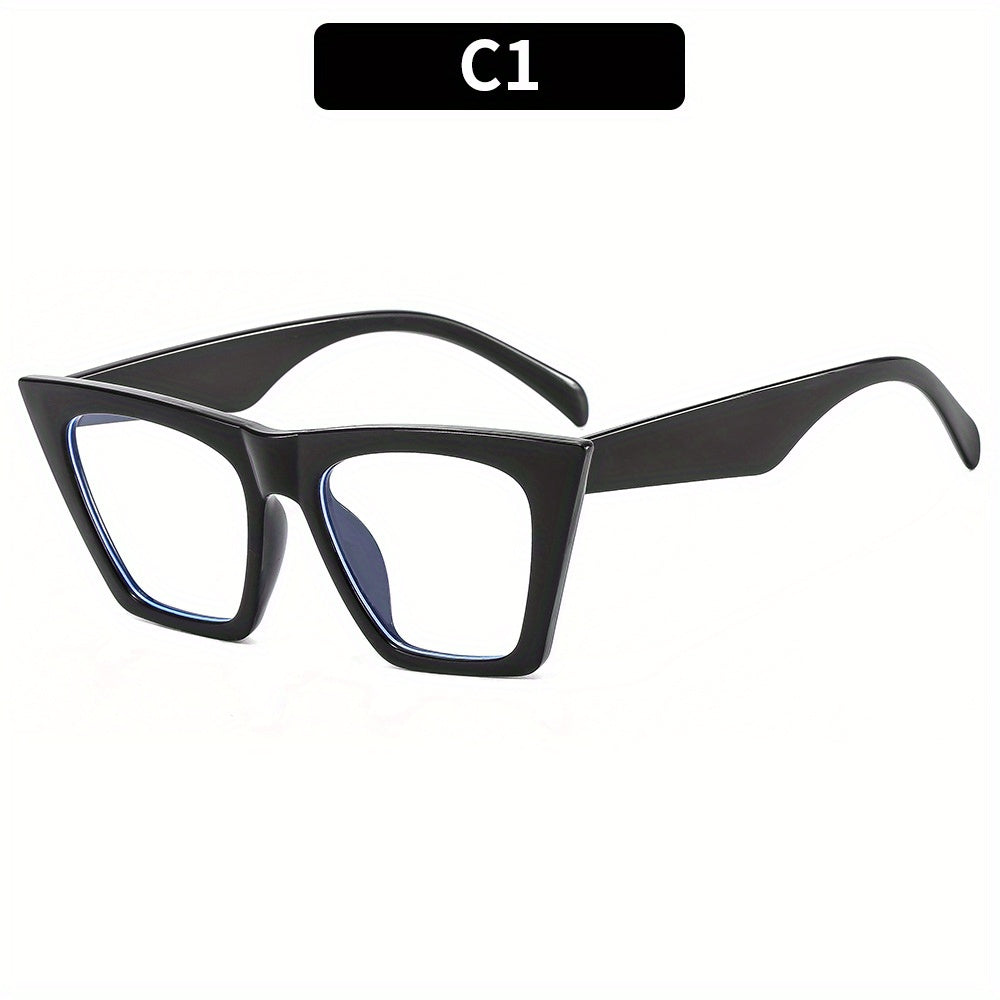 Vintage Cat Eye Clear Lens Glasses Square Frame Eyewear