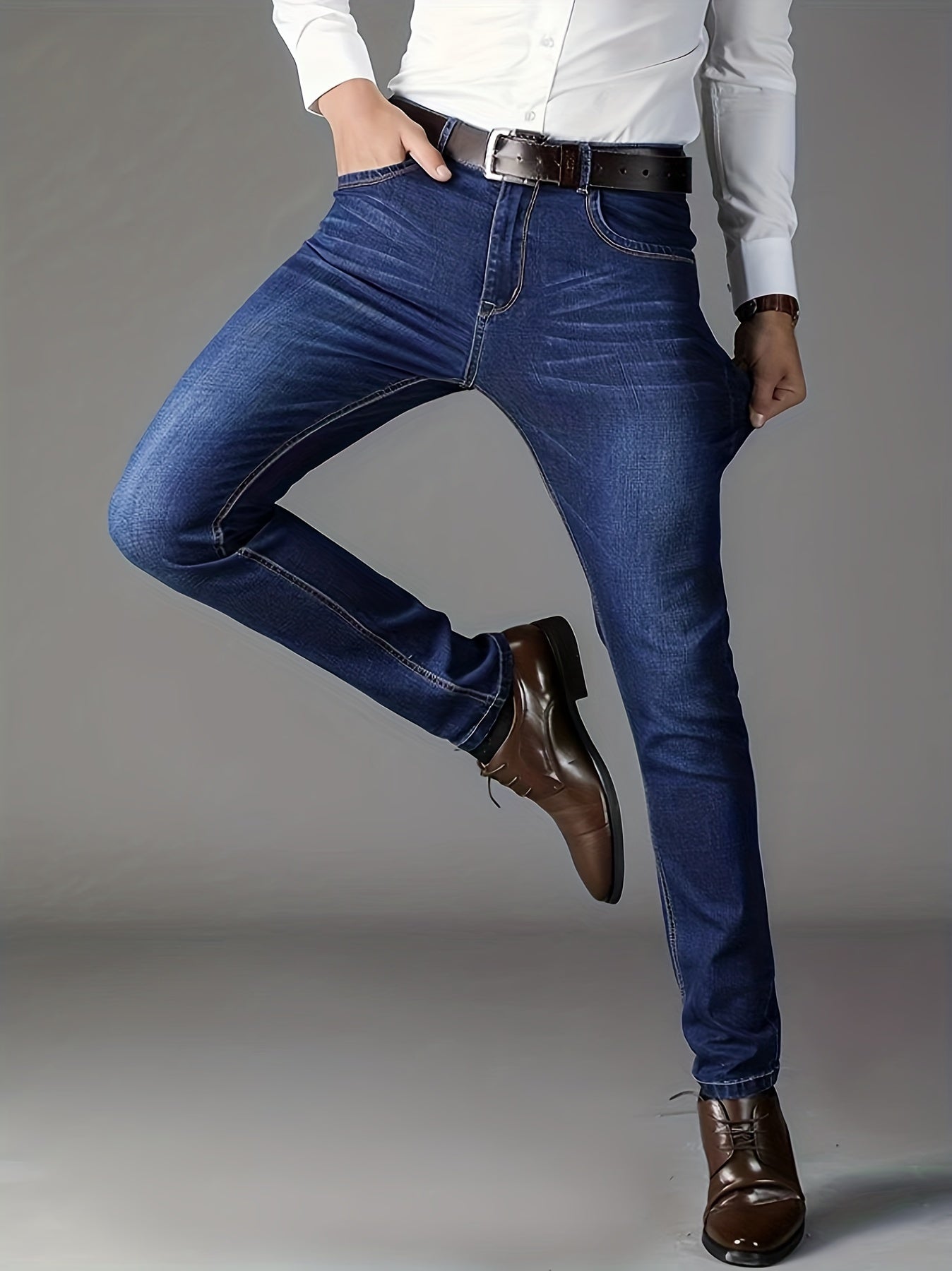 Men's Slim Fit Business Casual Stretch Jeans