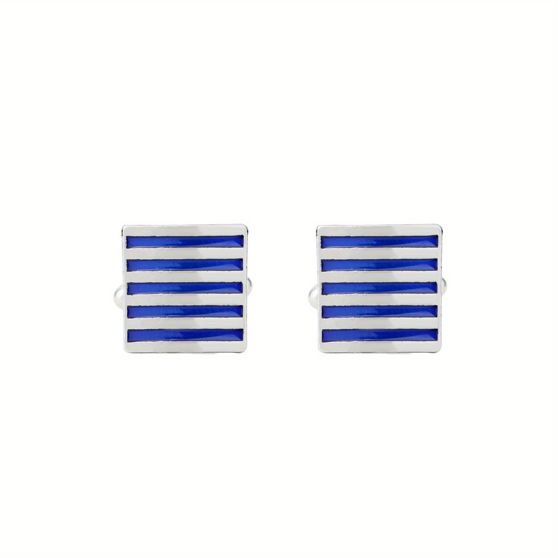 Square Striped Cufflinks Shirt Cufflinks Versatile Accessories