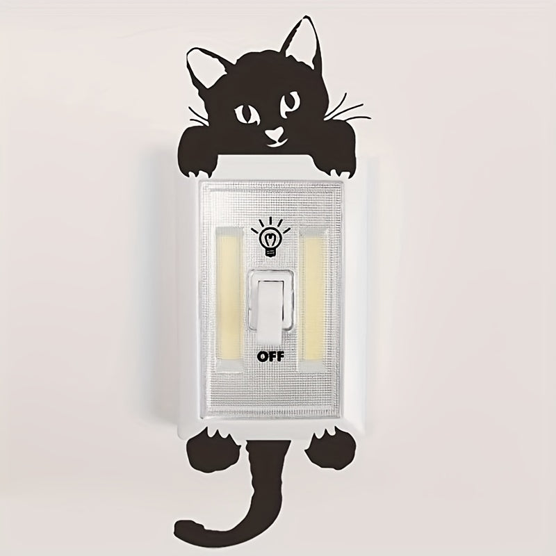 5pcs Cat Wall Sticker Lamp Switch Decorative Decal Art Mural