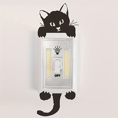 5pcs Cat Wall Sticker Lamp Switch Decorative Decal Art Mural