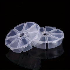Clear Plastic Storage Box 8 Grids Round DIY Diamond Painting Accessories