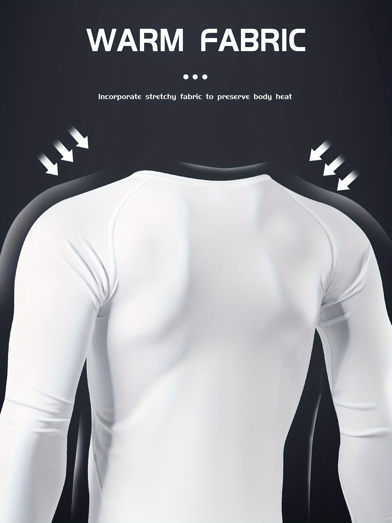 Men's Letter Print Compression Long Sleeve Shirt for Sports Workout