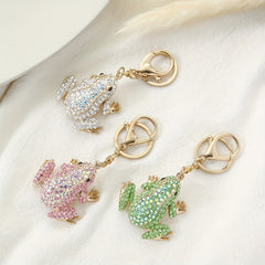 Frog Pendant Diamond Ornament Animal Keychain