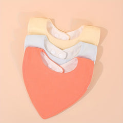 3pcs Cotton Baby Bibs Newborn Feeding Smock Infant Triangle Flower U shaped