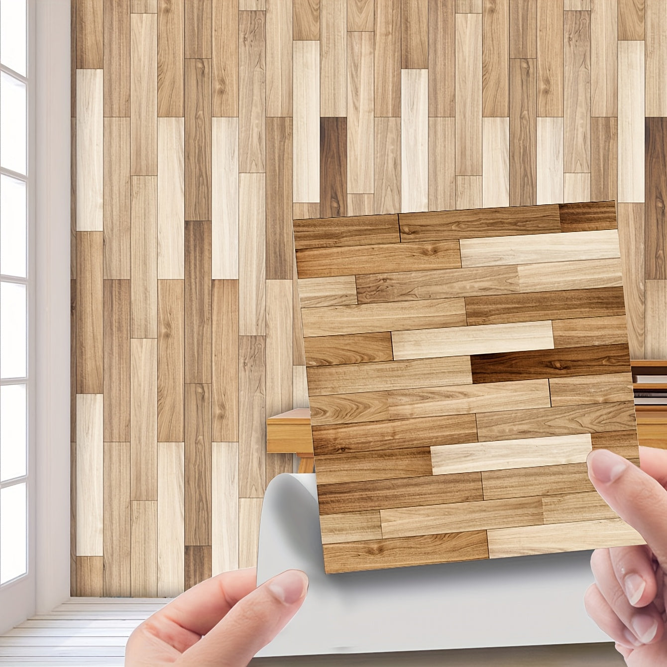 Dollhouse 3pcs Floor Tiles 3.93 Inches Wallpaper Tile Sticker