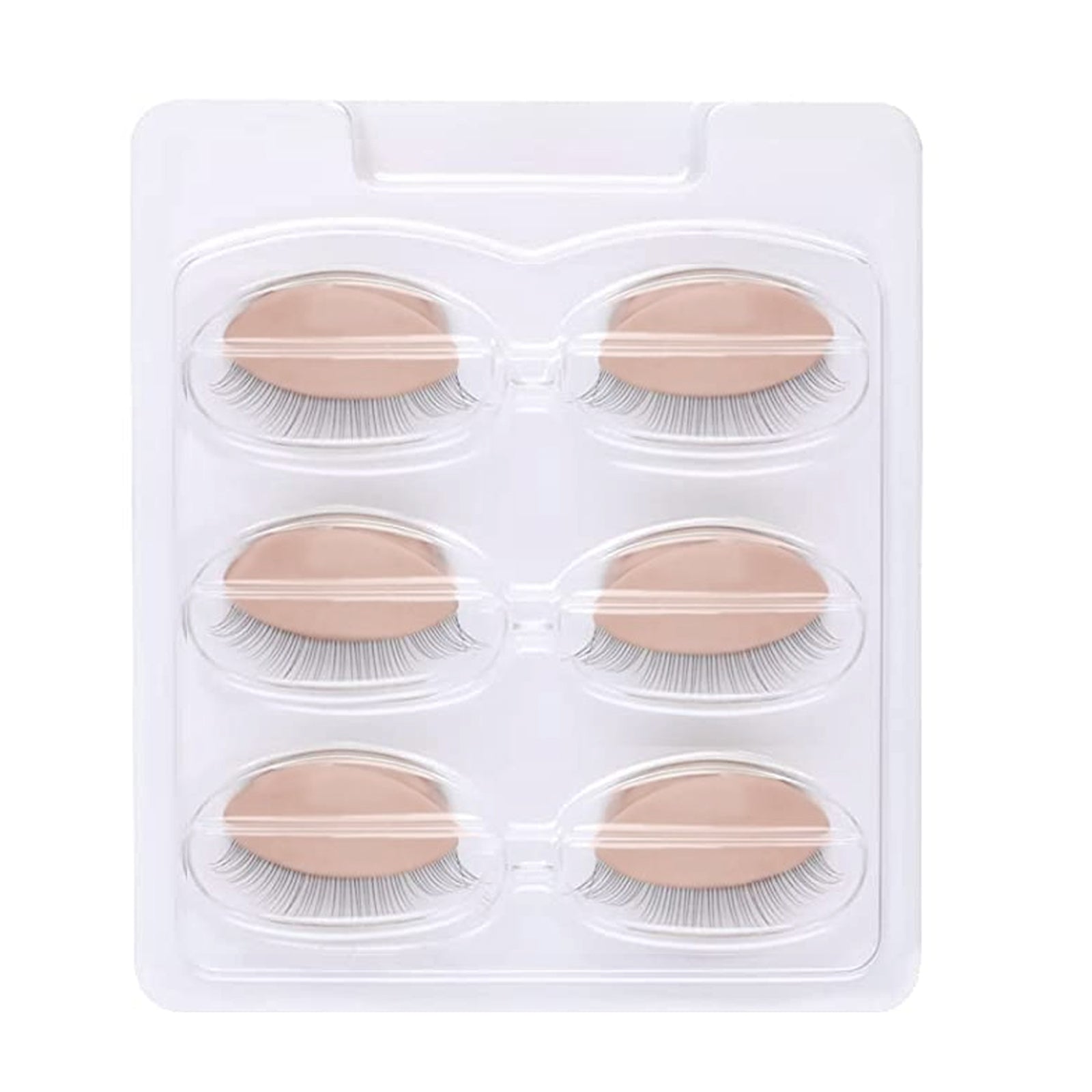 3 Pairs Mannequin Head Eyelash Extension Training Kit with Replacement Eyelids