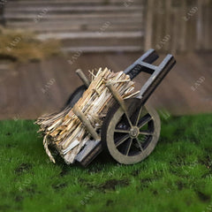 DIY Mini Outdoor Garden Firewood Cart with Wooden Logs