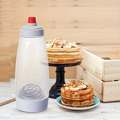 Pancake Batter Dispenser & Whisk - for Cupcakes, Waffles & More