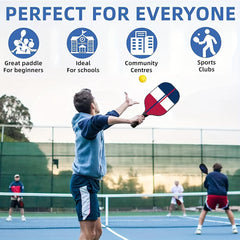 Fiberglass Pickleball Paddle For Beach Outdoor Recreational Sports Equipment