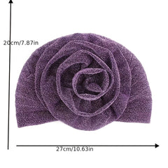 Sparkling Large Flower Women Cancer Chemo Hat Turban Head Covering